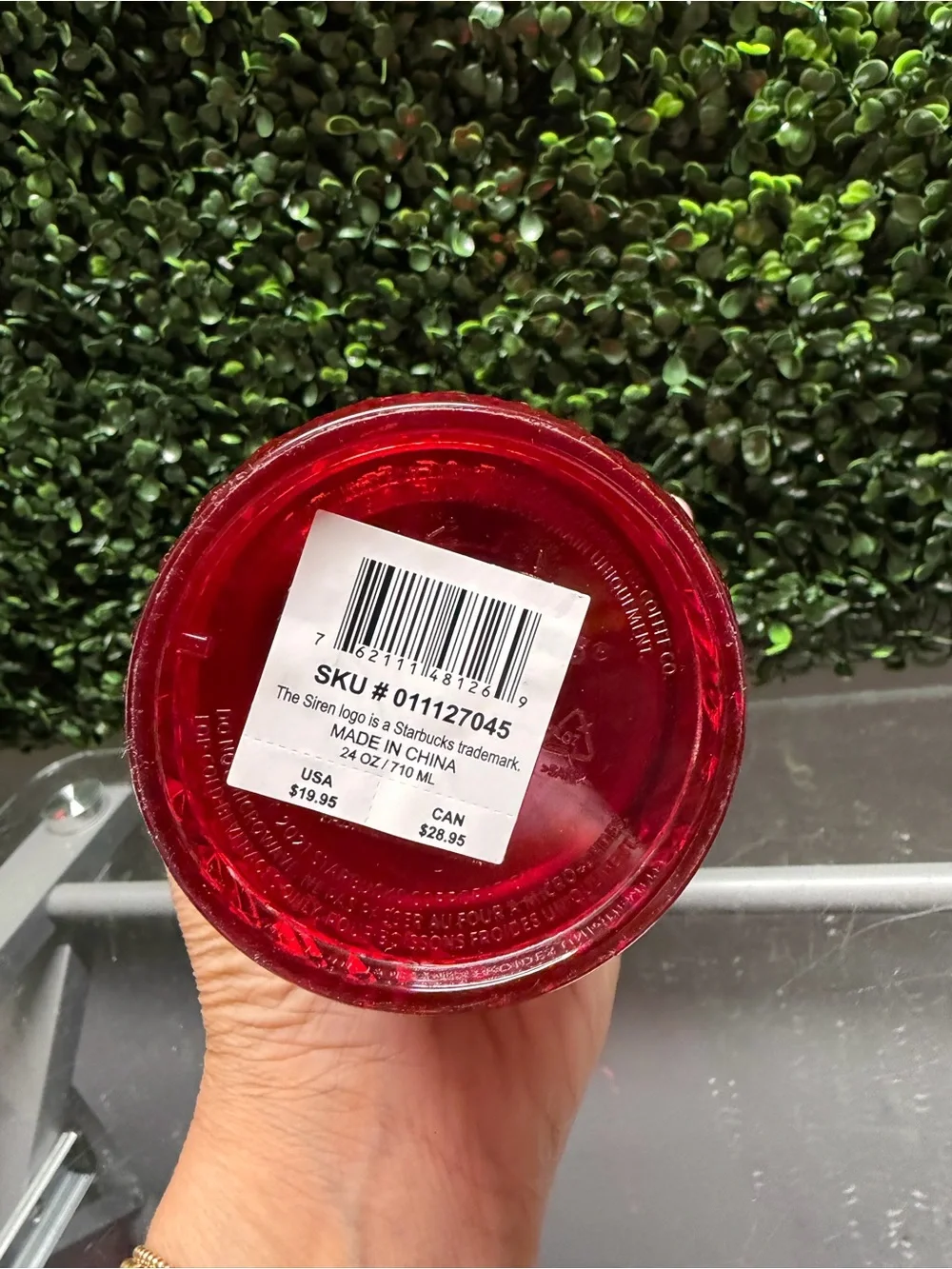 Starbucks Red Transparent Tumbler Cup